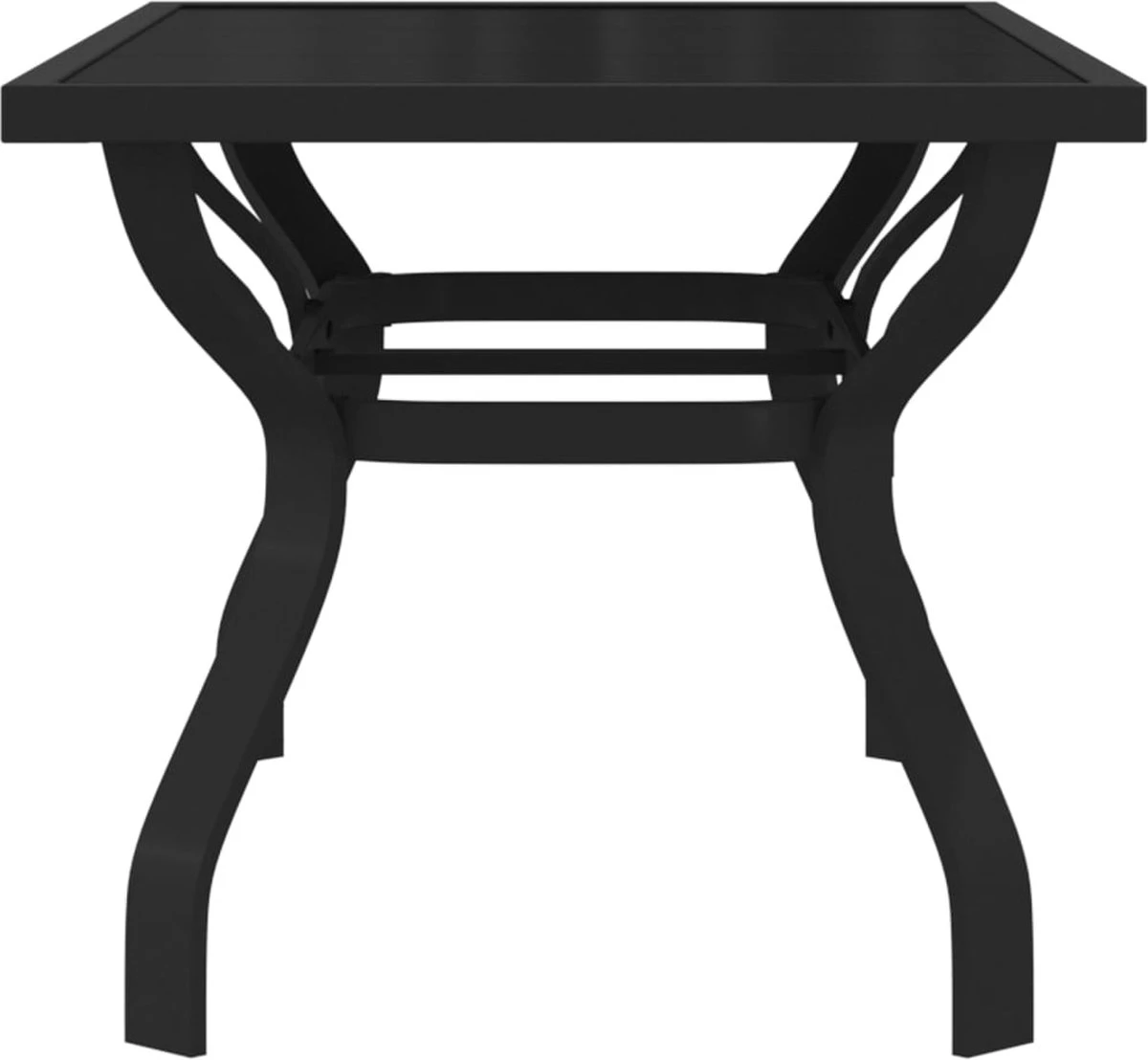 Prolenta Premium - Tuintafel 140x70x70 Cm Staal En Glas Zwart 5 Prolenta Premium - Tuintafel 140x70x70 Cm Staal En Glas Zwart - Afbeelding 5