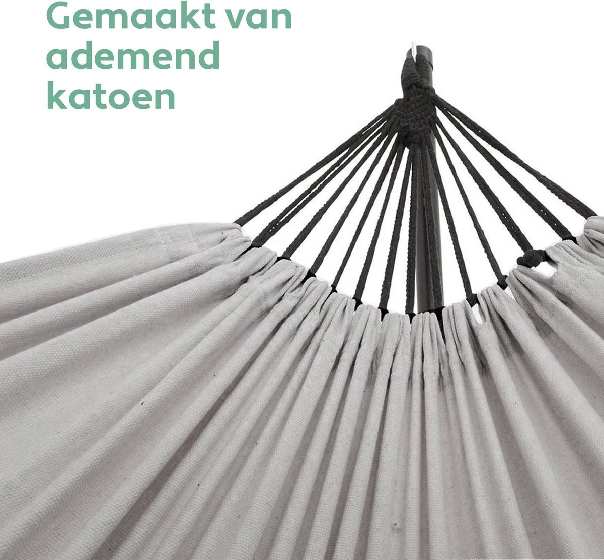 Vita5 Hangmat Met Standaard – 2 Persoons – Incl. Bekerhouder – 205kg Draaggewicht – Grijs 10 Vita5 Hangmat Met Standaard – 2 Persoons – Incl. Bekerhouder – 205kg Draaggewicht – Grijs - Afbeelding 10