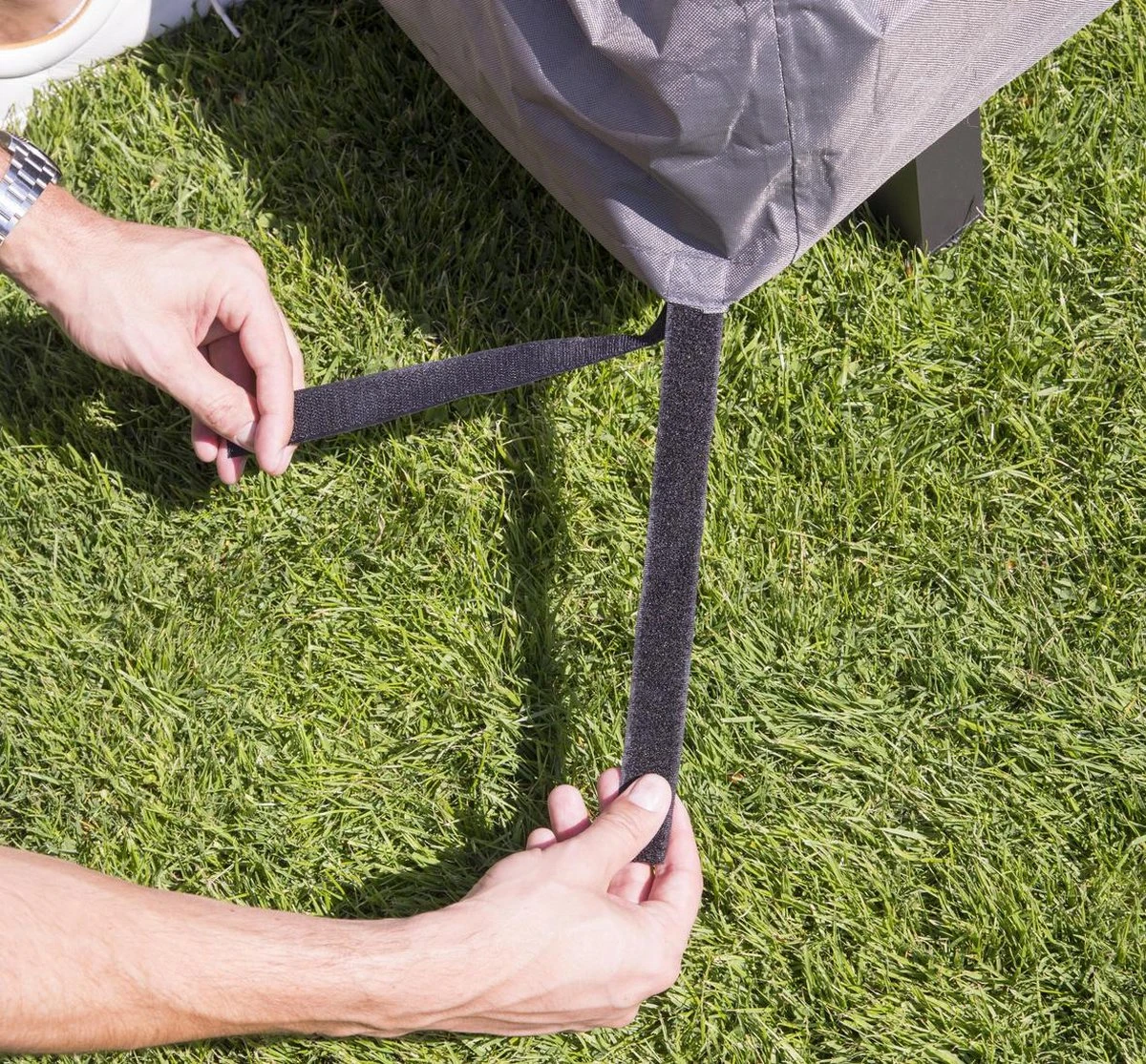 Weersbestendige Beschermhoes Voor Hoekbank | 250/90 X 250/90 X 70 Cm (L-vorm) - Tuinbank / L-Vorm -Waterdicht - Grijs 2 Weersbestendige Beschermhoes Voor Hoekbank | 250/90 X 250/90 X 70 Cm (L-vorm) - Tuinbank / L-Vorm -Waterdicht - Grijs - Afbeelding 2