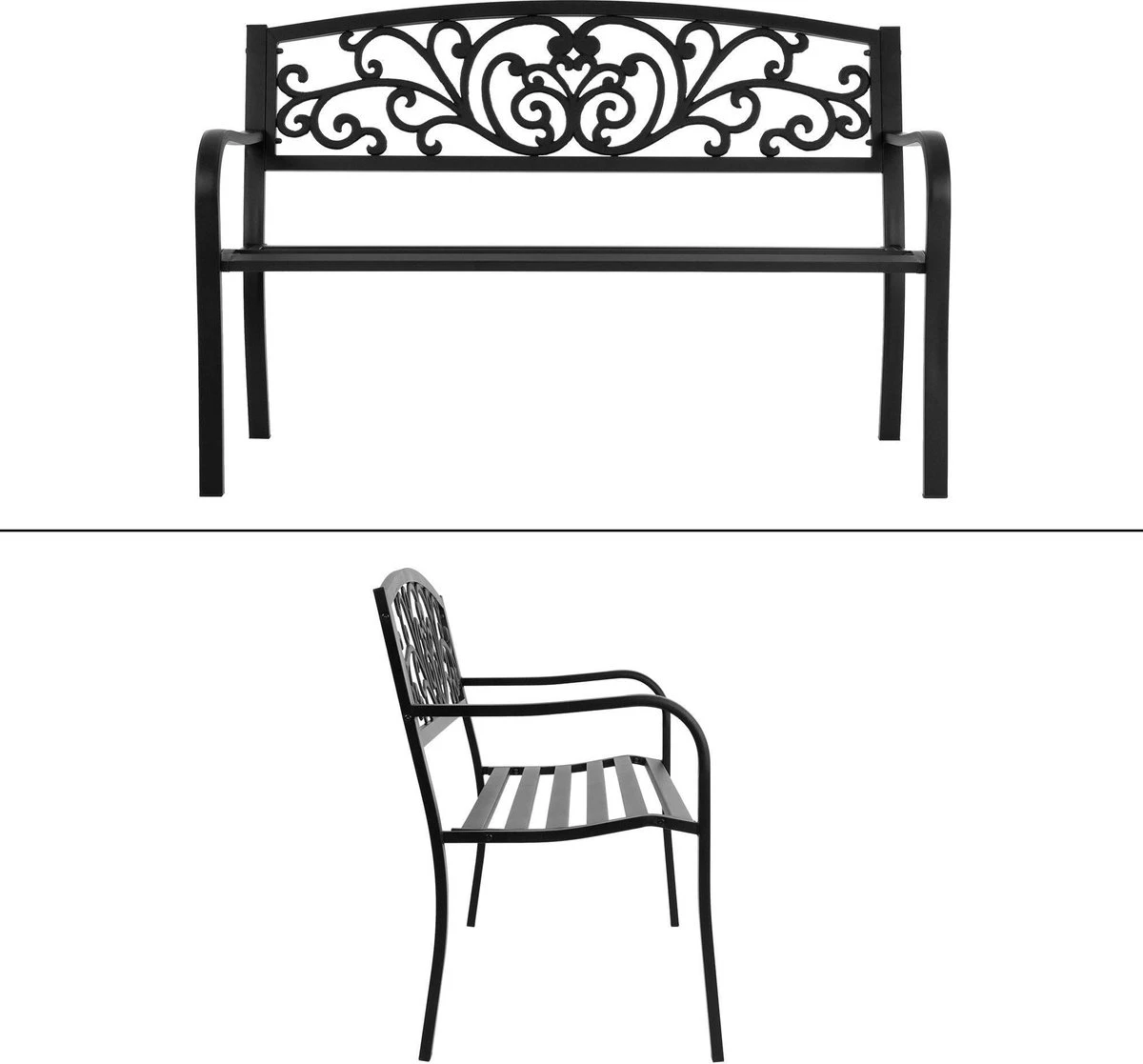 Pro Garden Tuinbank -127 X 60 - Metaal 6 Pro Garden Tuinbank -127 X 60 - Metaal - Afbeelding 6