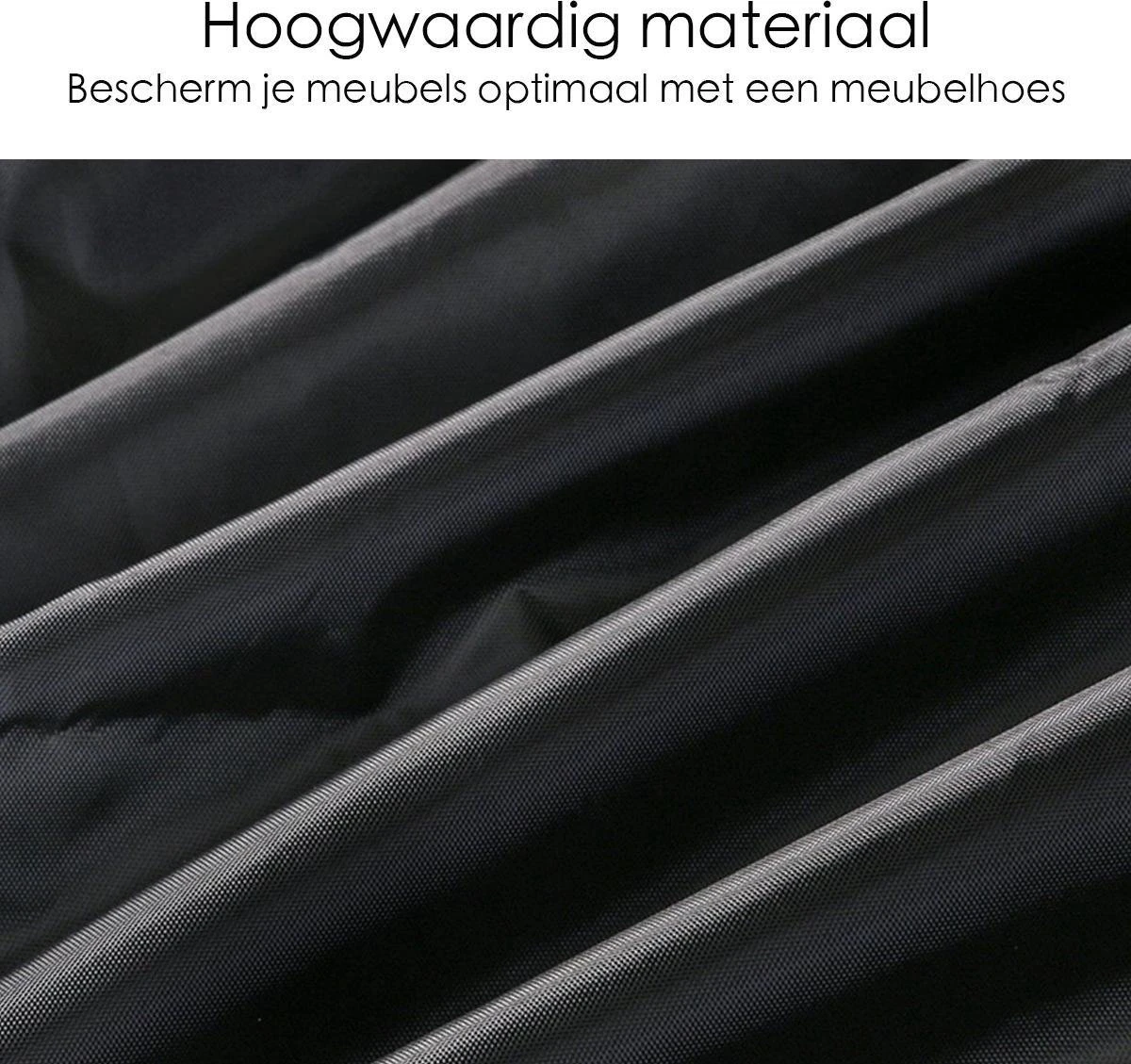 Merkloos Beschermhoes Voor Tuinmeubelen - 250x250x90cm - Zwart 6 Merkloos Beschermhoes Voor Tuinmeubelen - 250x250x90cm - Zwart - Afbeelding 6