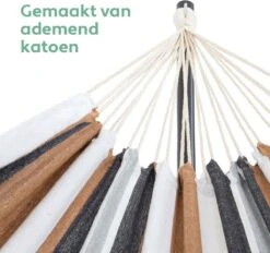 Vita5 Hangmat Met Standaard – 2 Persoons – Incl. Bekerhouder – 205kg Draaggewicht – Blauw/Wit/Bruin -Fijne Tuinmeubelwinkel 1200x1129 4