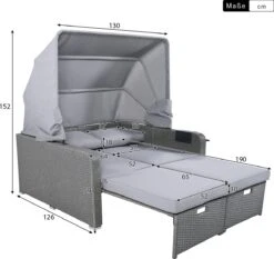 Polyrattan Patio Rieten Meubels Set Voor 2 Personen-Outdoor Rattan Sofa Set Met Intrekbare Luifel-lounge Bank-PE Rotan Loveseat Voor Achtertuin Veranda Tuin Zwembad Balkon-grijs 25 Polyrattan Patio Rieten Meubels Set Voor 2 Personen-Outdoor Rattan Sofa Set Met Intrekbare Luifel-lounge Bank-PE Rotan Loveseat Voor Achtertuin Veranda Tuin Zwembad Balkon-grijs -Fijne Tuinmeubelwinkel 1200x1130