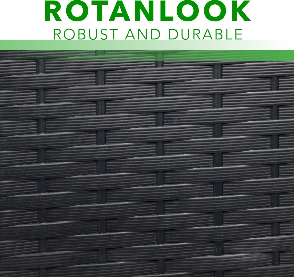 Opbergbox 310L UV-Bestendig Weerbestendig Wielen Tuinbox Rotan-look Antraciet 6 Opbergbox 310L UV-Bestendig Weerbestendig Wielen Tuinbox Rotan-look Antraciet - Afbeelding 6