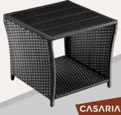 Casaria Polyrattan Bijzettafel - WPC Tafelblad 45x45x40cm – Zwart 11 Casaria Polyrattan Bijzettafel - WPC Tafelblad 45x45x40cm – Zwart -Fijne Tuinmeubelwinkel 1200x1138 2