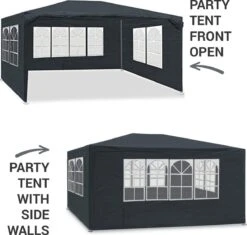 MaxxGarden Partytent - Paviljoen - 3x4m - Incl. Zijwanden - Waterdicht - Antraciet 12 MaxxGarden Partytent - Paviljoen - 3x4m - Incl. Zijwanden - Waterdicht - Antraciet -Fijne Tuinmeubelwinkel 1200x1142 4