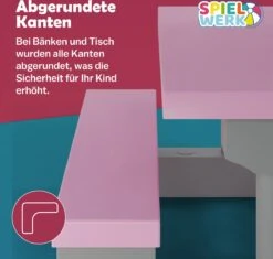 Spielwerk Kinder Tuinset – Incl. Parasol UV-bescherming - Roze Grijs -Fijne Tuinmeubelwinkel 1200x1143 5
