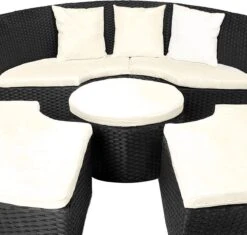 Casaria Polyrattan Zonne-Eiland Ø185cm – Incl. Kussens - Zwart Crème 32 Casaria Polyrattan Zonne-Eiland Ø185cm – Incl. Kussens - Zwart Crème -Fijne Tuinmeubelwinkel 1200x1144