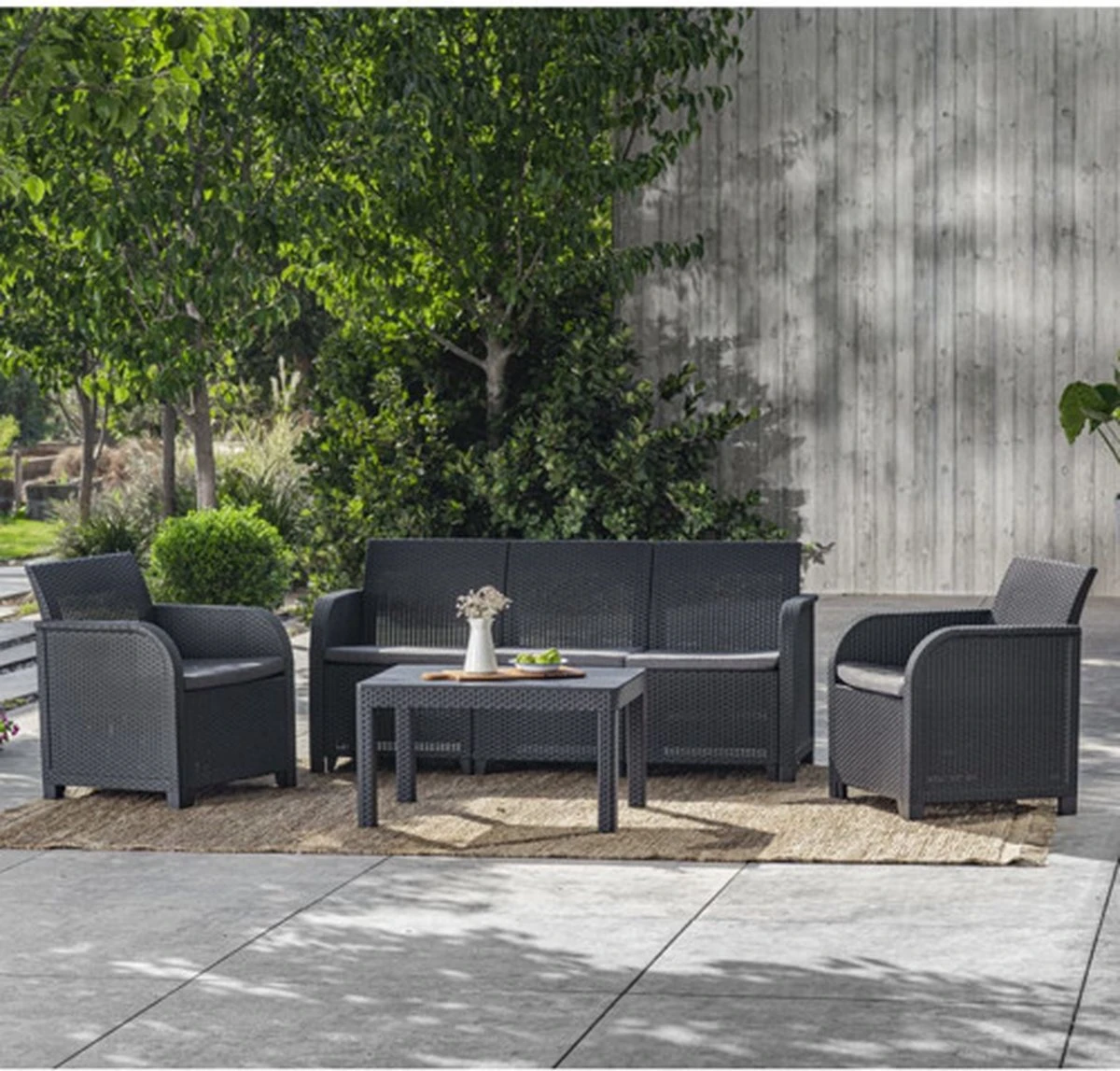 Keter Tuinbank 2-zits Rosalie Grafietkleurig 4 Keter Tuinbank 2-zits Rosalie Grafietkleurig - Afbeelding 4