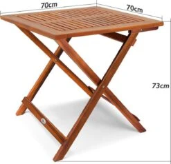 Casaria Bijzettafel Acacia Hout- Inklapbaar - 70x70x73 Cm Bruin 13 Casaria Bijzettafel Acacia Hout- Inklapbaar - 70x70x73 Cm Bruin -Fijne Tuinmeubelwinkel 1200x1154