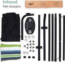 Vita5 Hangmat Met Standaard – 2 Persoons – Incl. Bekerhouder – 205kg Draaggewicht – Groen/Blauw 20 Vita5 Hangmat Met Standaard – 2 Persoons – Incl. Bekerhouder – 205kg Draaggewicht – Groen/Blauw -Fijne Tuinmeubelwinkel 1200x1158 5