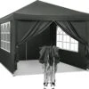 Waterdichte Partytent 3x3 Meter Opvouwbaar Met Zijwanden- Paviljoen Met Zijpanelen - Easy Up - Pop-up Tent Met Haringen, Touw En Anti Slip Poten