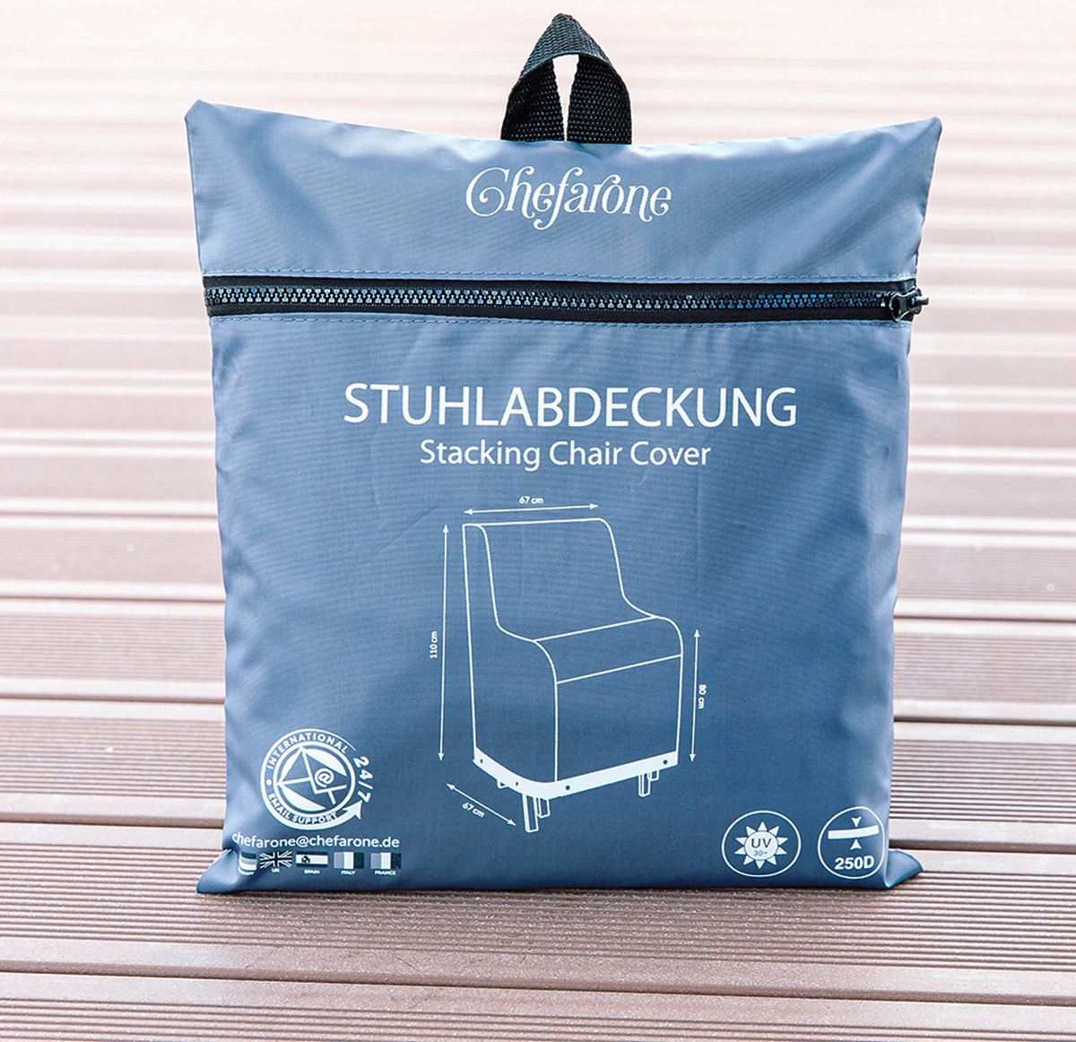 Chefarone Beschermhoes Tuinstoelen - Tuinstoelen Hoes - Tuinmeubelen - Weerbestendig - UV-bescherming - Grijs 7 Chefarone Beschermhoes Tuinstoelen - Tuinstoelen Hoes - Tuinmeubelen - Weerbestendig - UV-bescherming - Grijs - Afbeelding 7