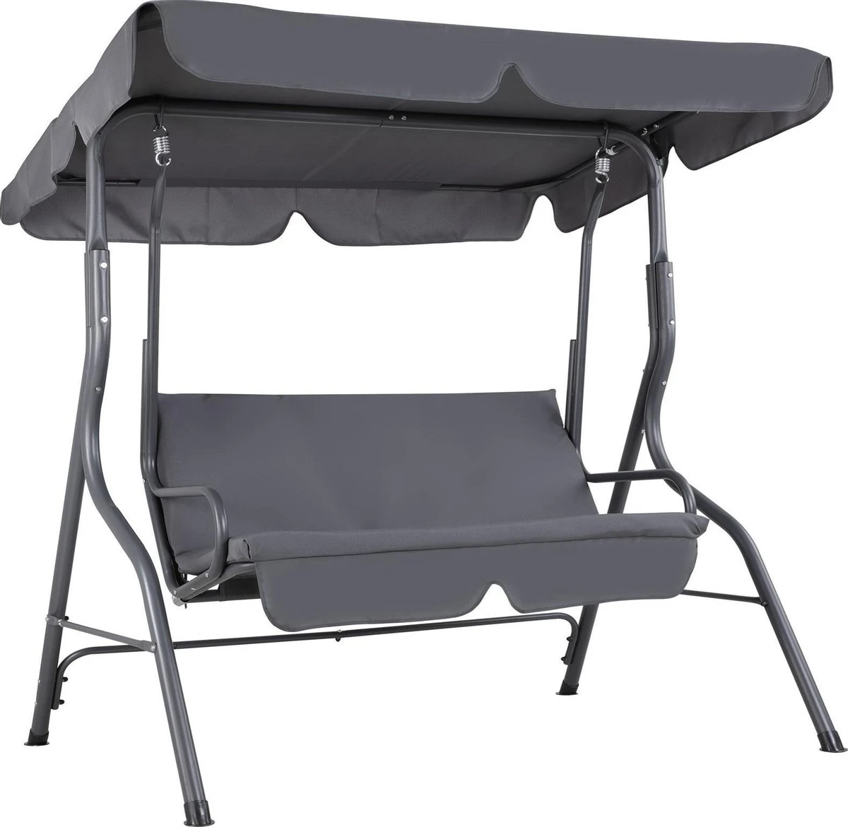 Merkloos Casaria Hollywood Schommel - Antraciet - Incl. Zonnekap 1 Merkloos Casaria Hollywood Schommel - Antraciet - Incl. Zonnekap