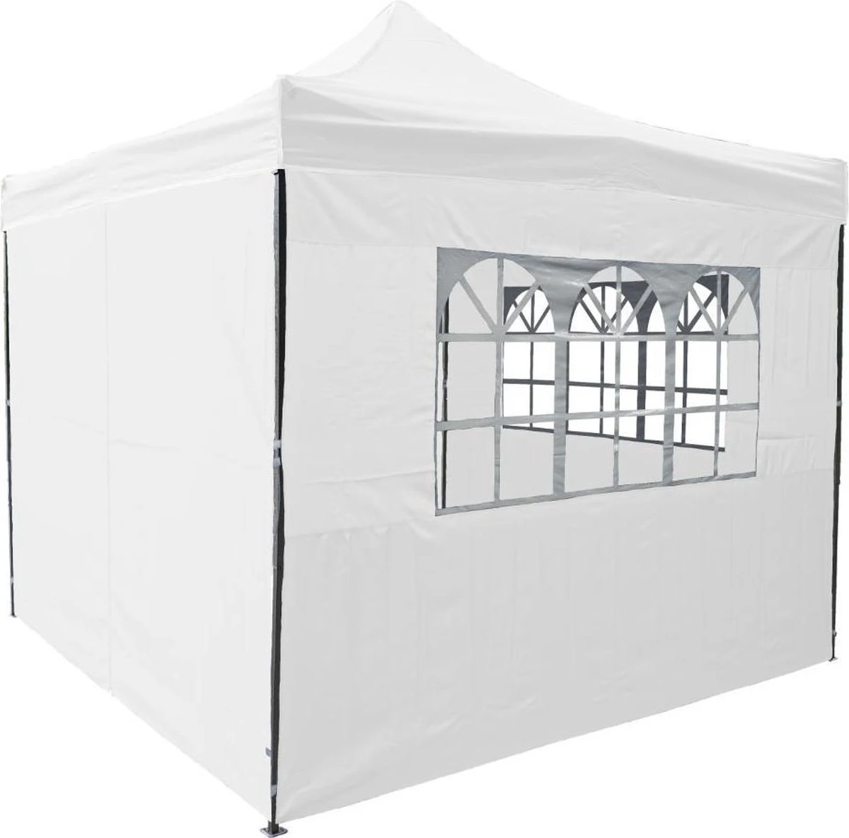 Garden Royal Easy Up Partytent 3x3 Met 4 Zijwanden Wit Waterdicht 1 Garden Royal Easy Up Partytent 3x3 Met 4 Zijwanden Wit Waterdicht