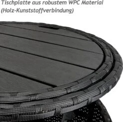 Casaria Polyrattan Zonne-Eiland Ø185cm – Incl. Kussens - Zwart Crème 31 Casaria Polyrattan Zonne-Eiland Ø185cm – Incl. Kussens - Zwart Crème -Fijne Tuinmeubelwinkel 1200x1189 8