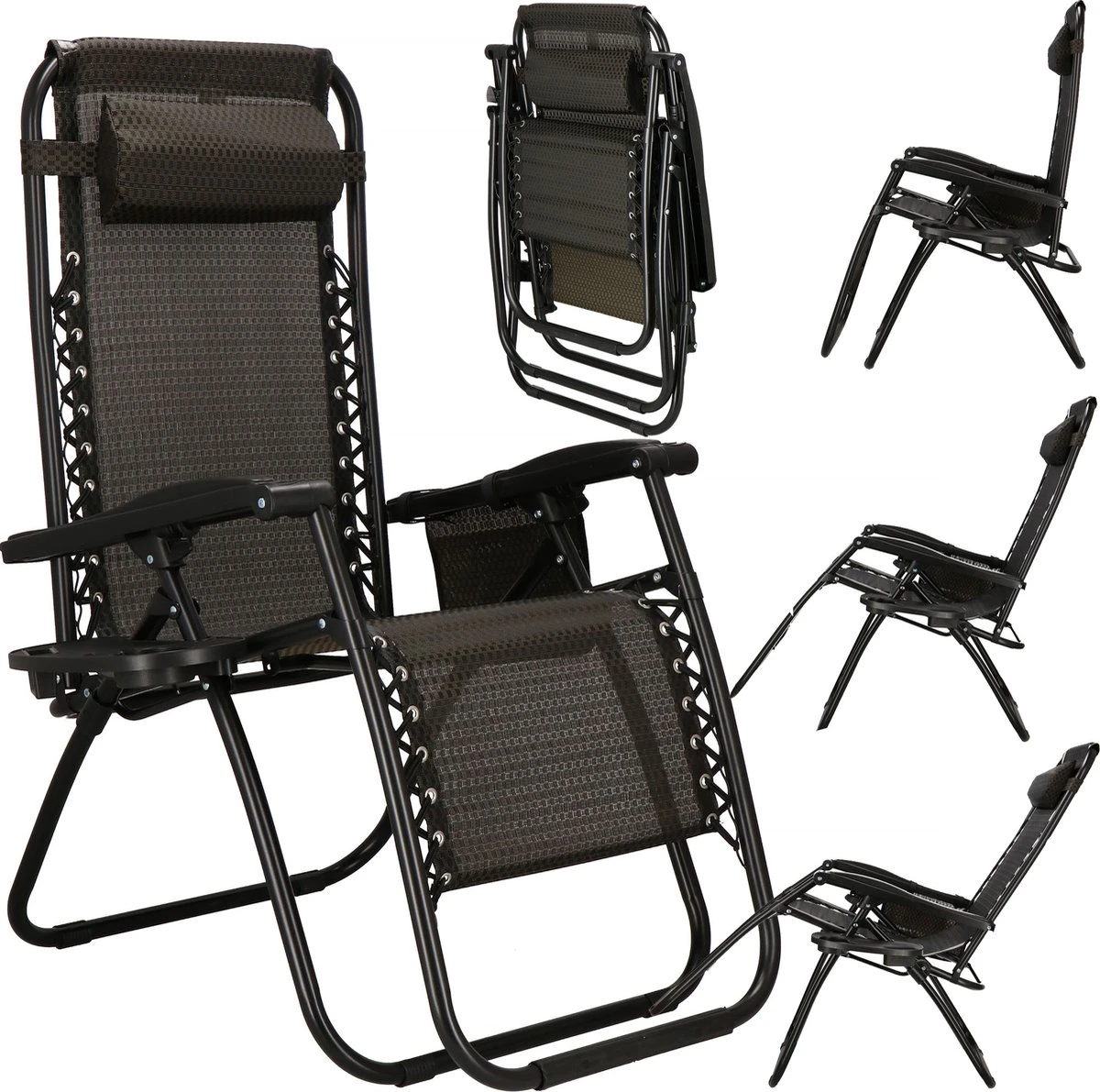 Springos Tuinstoel | Ligstoel | Opvouwbaar | Verstelbaar | Ergonomische Hoofdsteun | Bruin / Zwart 16 Springos Tuinstoel | Ligstoel | Opvouwbaar | Verstelbaar | Ergonomische Hoofdsteun | Bruin / Zwart - Afbeelding 16