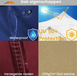 Easy Up Partytent - Partytent - Paviljoen - Partytent Opvouwbaar - Partytent 3x3 - Partytent Met Zijwanden - Inclusief Trolley - Waterdicht - UV 50+ Bescherming - Met Ramen - 16 Kg - Staal - Antraciet - 300 X 300 Cm 15 Easy Up Partytent - Partytent - Paviljoen - Partytent Opvouwbaar - Partytent 3x3 - Partytent Met Zijwanden - Inclusief Trolley - Waterdicht - UV 50+ Bescherming - Met Ramen - 16 Kg - Staal - Antraciet - 300 X 300 Cm -Fijne Tuinmeubelwinkel 1200x1195 6