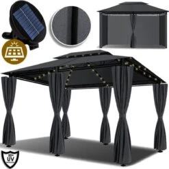 El Jardin - Partytent - 4x3 - Waterdicht Dak - Wanden - Solar - Antraciet Paviljoen 10 El Jardin - Partytent - 4x3 - Waterdicht Dak - Wanden - Solar - Antraciet Paviljoen -Fijne Tuinmeubelwinkel 1200x1197 13