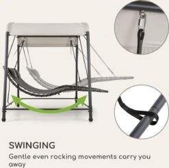 Blumfeldt Palermo Schommelbank - Hollywoodschommel 130 X 207 Cm - Ligbed Met Dak - Schommelstoel Voor 2 Personen - Tuinbank Inclusief Nekkussens - Stalen Frame En Polyester Dak - Grijs 13 Blumfeldt Palermo Schommelbank - Hollywoodschommel 130 X 207 Cm - Ligbed Met Dak - Schommelstoel Voor 2 Personen - Tuinbank Inclusief Nekkussens - Stalen Frame En Polyester Dak - Grijs -Fijne Tuinmeubelwinkel 1200x1197 4