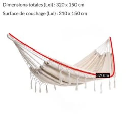 Detex Hangmat Met Franjes - 320x150cm – Belastbaar Tot 300kg Beige 11 Detex Hangmat Met Franjes - 320x150cm – Belastbaar Tot 300kg Beige -Fijne Tuinmeubelwinkel 1200x1198 16