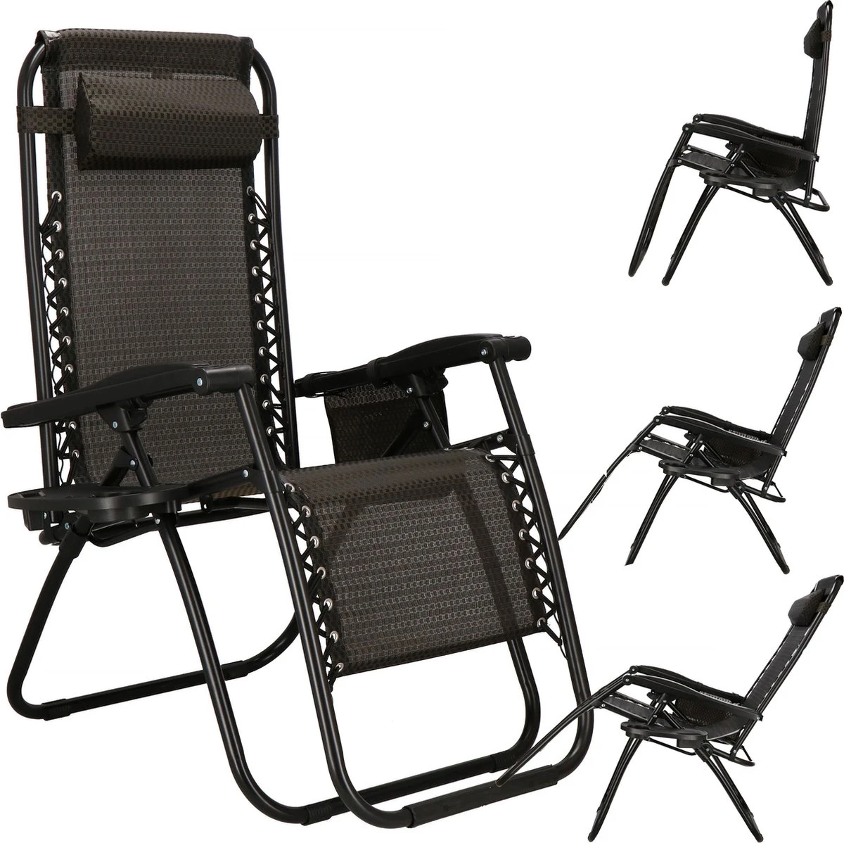 Springos Tuinstoel | Ligstoel | Opvouwbaar | Verstelbaar | Ergonomische Hoofdsteun | Bruin / Zwart 18 Springos Tuinstoel | Ligstoel | Opvouwbaar | Verstelbaar | Ergonomische Hoofdsteun | Bruin / Zwart - Afbeelding 18