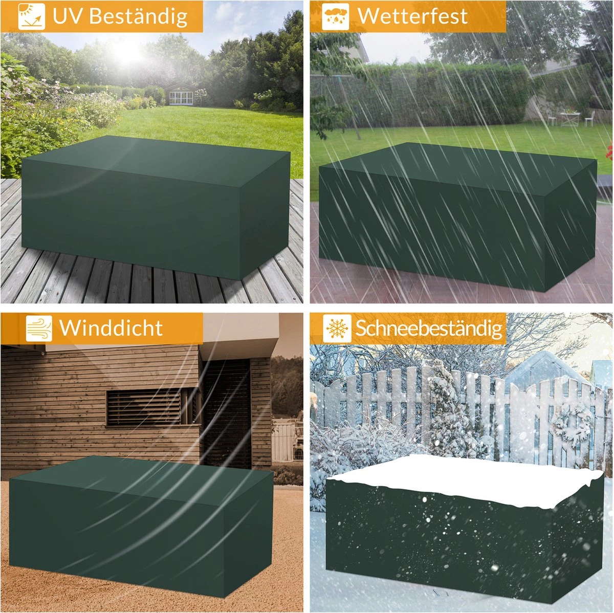 Kingsleeve Tuinmeubelhoes - Beschermhoes - Weerbestendig -308x138x89cm - Groen 3 Kingsleeve Tuinmeubelhoes - Beschermhoes - Weerbestendig -308x138x89cm - Groen - Afbeelding 3