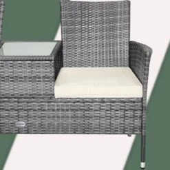 Casaria Polyrattan Tuinbank - Incl. Tafel & Kussens 7 Cm - Grijs 18 Casaria Polyrattan Tuinbank - Incl. Tafel & Kussens 7 Cm - Grijs -Fijne Tuinmeubelwinkel 1200x1200 105