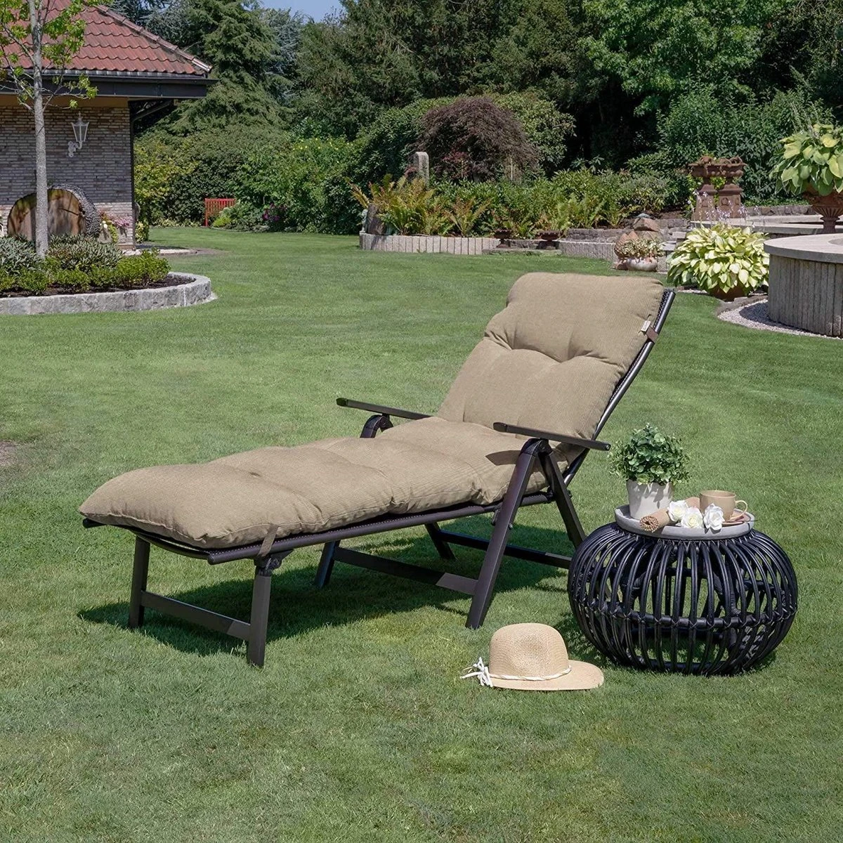 Beautissu Flair RL – Ligbedkussen Tuinkussen Ligstoel – Zonnebed Kussen Voor Tuin Meubelen 190x60x8 Cm Natuur 2 Beautissu Flair RL – Ligbedkussen Tuinkussen Ligstoel – Zonnebed Kussen Voor Tuin Meubelen 190x60x8 Cm Natuur - Afbeelding 2