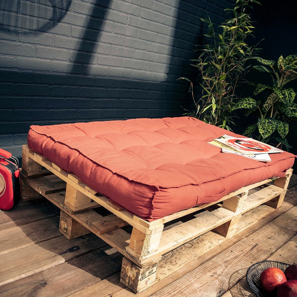 Today Palletkussen Terracotta - 120 X 80cm - Print 2 Today Palletkussen Terracotta - 120 X 80cm - Print - Afbeelding 2