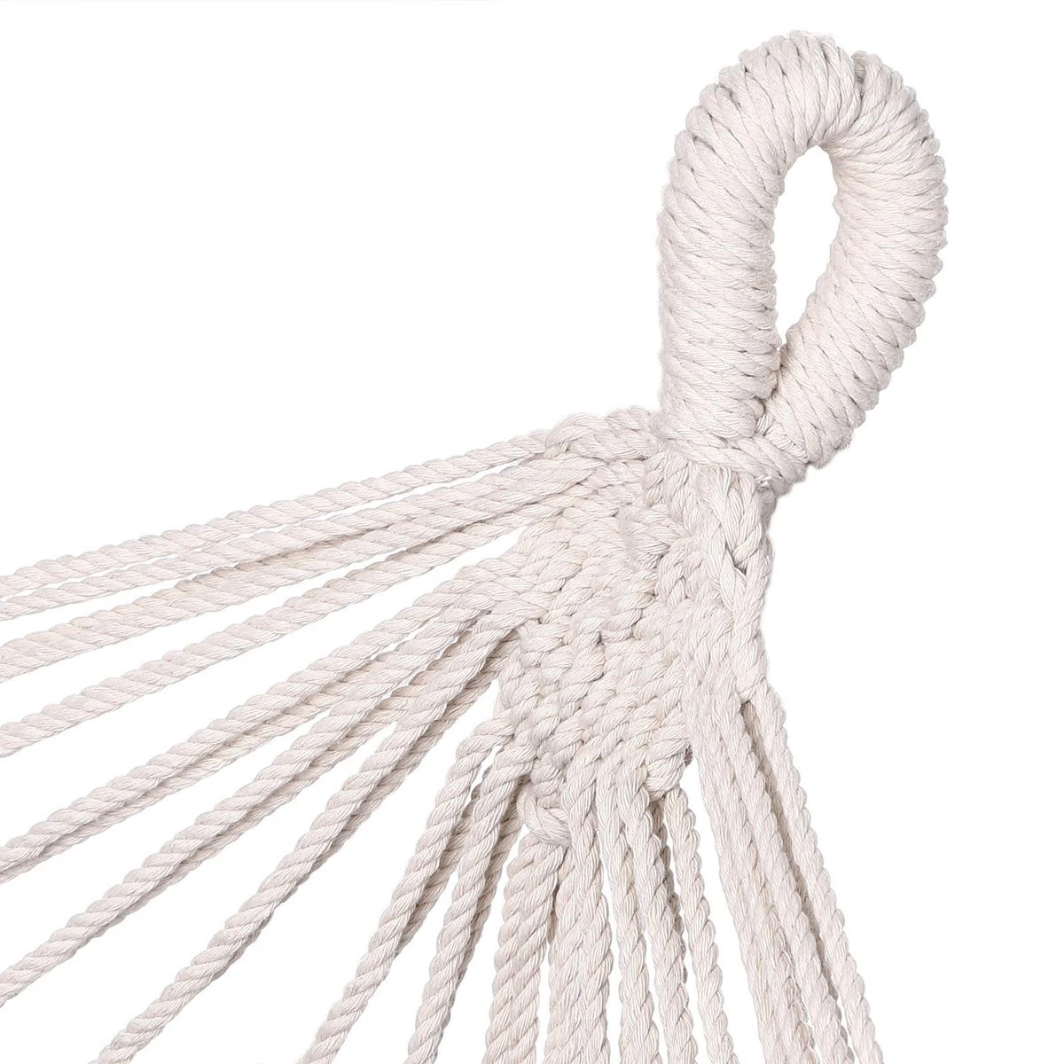 Detex Hangmat Met Franjes - 320x150cm – Belastbaar Tot 300kg Beige 4 Detex Hangmat Met Franjes - 320x150cm – Belastbaar Tot 300kg Beige - Afbeelding 4