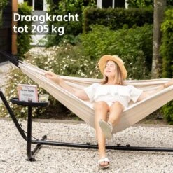 Vita5 Hangmat Met Standaard – 2 Persoons – Incl. Bekerhouder – 205kg Draaggewicht – Beige/Wit 18 Vita5 Hangmat Met Standaard – 2 Persoons – Incl. Bekerhouder – 205kg Draaggewicht – Beige/Wit -Fijne Tuinmeubelwinkel 1200x1200 1162