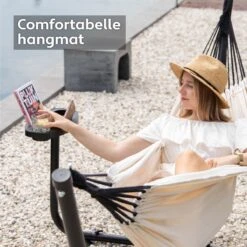 Vita5 Hangmat Met Standaard – 2 Persoons – Incl. Bekerhouder – 205kg Draaggewicht – Beige/Wit 23 Vita5 Hangmat Met Standaard – 2 Persoons – Incl. Bekerhouder – 205kg Draaggewicht – Beige/Wit -Fijne Tuinmeubelwinkel 1200x1200 1164