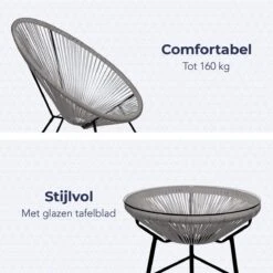 LifeGoods Acapulco Bistroset - 3-Delig - Tuinset Met Bijzettafel - Grijs 12 LifeGoods Acapulco Bistroset - 3-Delig - Tuinset Met Bijzettafel - Grijs -Fijne Tuinmeubelwinkel 1200x1200 1170