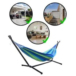 Hangmat Met Standaard En Opbergtas – 2 Persoons – Max. Draaggewicht 200Kg – Hangmatset – Hangmatten – Hang Mat Voor Binnen En Buiten – Hangmatstandaard – Hammock – Blauw / Groen 10 Hangmat Met Standaard En Opbergtas – 2 Persoons – Max. Draaggewicht 200Kg – Hangmatset – Hangmatten – Hang Mat Voor Binnen En Buiten – Hangmatstandaard – Hammock – Blauw / Groen -Fijne Tuinmeubelwinkel 1200x1200 1177