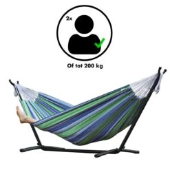 Hangmat Met Standaard En Opbergtas – 2 Persoons – Max. Draaggewicht 200Kg – Hangmatset – Hangmatten – Hang Mat Voor Binnen En Buiten – Hangmatstandaard – Hammock – Blauw / Groen 12 Hangmat Met Standaard En Opbergtas – 2 Persoons – Max. Draaggewicht 200Kg – Hangmatset – Hangmatten – Hang Mat Voor Binnen En Buiten – Hangmatstandaard – Hammock – Blauw / Groen -Fijne Tuinmeubelwinkel 1200x1200 1179