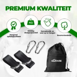 4House Ophang Koord Voor Hangmat, Hangstoel / Schommel - Hangmat Bevestigingsset Inclusief Haken - Karabijnhaak - Hangmat Standaard -Schommelophangset - Hangmat Ophangsysteem -150cm - Tot 1000kg - Boomvriendelijke Hangmat Ophangset - Set Van 2Stuks 15 4House Ophang Koord Voor Hangmat, Hangstoel / Schommel - Hangmat Bevestigingsset Inclusief Haken - Karabijnhaak - Hangmat Standaard -Schommelophangset - Hangmat Ophangsysteem -150cm - Tot 1000kg - Boomvriendelijke Hangmat Ophangset - Set Van 2Stuks -Fijne Tuinmeubelwinkel 1200x1200 1190