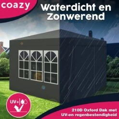 Waterdichte Partytent 3x3 Meter Opvouwbaar Met Zijwanden- Paviljoen Met Zijpanelen - Easy Up - Pop-up Tent Met Haringen, Touw En Anti Slip Poten 15 Waterdichte Partytent 3x3 Meter Opvouwbaar Met Zijwanden- Paviljoen Met Zijpanelen - Easy Up - Pop-up Tent Met Haringen, Touw En Anti Slip Poten -Fijne Tuinmeubelwinkel 1200x1200 1197