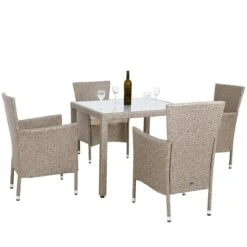 Casaria Polyrattan Tuinset - 4 Stoelen & Tafel 90x90 Cm - Beige Grijs 17 Casaria Polyrattan Tuinset - 4 Stoelen & Tafel 90x90 Cm - Beige Grijs -Fijne Tuinmeubelwinkel 1200x1200 1260