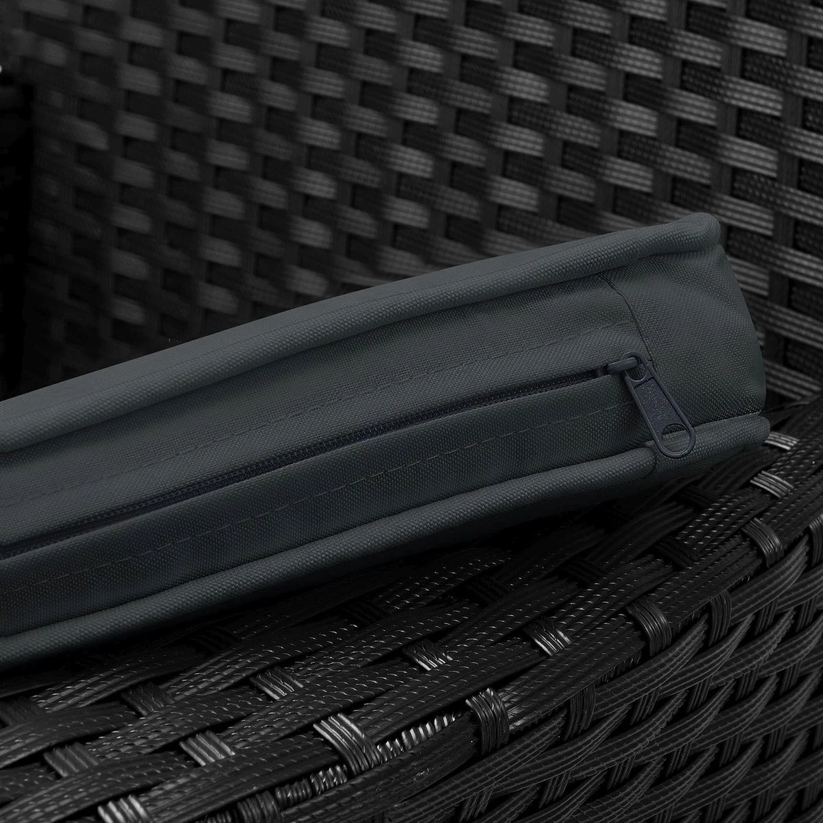 Polyrotan Balkonset - Bayamo - 3-delig - Zwart 8 Polyrotan Balkonset - Bayamo - 3-delig - Zwart - Afbeelding 8