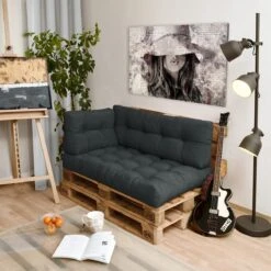 Beautissu Style – Palletkussen Set – 1x Zitkussen 120x80 Cm & 1x Rugkussen 120x40 Cm – Graphiet Grijs -Fijne Tuinmeubelwinkel 1200x1200 1323