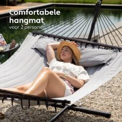 Vita5 Hangmat Met Standaard En Spreidstok – 2 Persoons – Incl. Bekerhouder - Afneembaar Kussen – Uv-bestendig – Lichtgrijs 16 Vita5 Hangmat Met Standaard En Spreidstok – 2 Persoons – Incl. Bekerhouder - Afneembaar Kussen – Uv-bestendig – Lichtgrijs -Fijne Tuinmeubelwinkel 1200x1200 1332