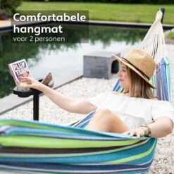 Vita5 Hangmat Met Standaard – 2 Persoons – Incl. Bekerhouder – 205kg Draaggewicht – Groen/Blauw 15 Vita5 Hangmat Met Standaard – 2 Persoons – Incl. Bekerhouder – 205kg Draaggewicht – Groen/Blauw -Fijne Tuinmeubelwinkel 1200x1200 1357