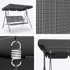 LifeGoods Schommelbank - 3-zits - Tot 250KG - Kantelbaar Dak - UV-bestendig Zonnescherm - 172x104x162cm - Grijs 17 LifeGoods Schommelbank - 3-zits - Tot 250KG - Kantelbaar Dak - UV-bestendig Zonnescherm - 172x104x162cm - Grijs -Fijne Tuinmeubelwinkel 1200x1200 185