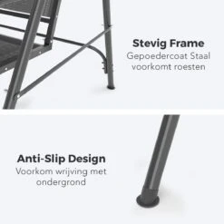 LifeGoods Schommelbank - 3-zits - Tot 250KG - Kantelbaar Dak - UV-bestendig Zonnescherm - 172x104x162cm - Grijs 18 LifeGoods Schommelbank - 3-zits - Tot 250KG - Kantelbaar Dak - UV-bestendig Zonnescherm - 172x104x162cm - Grijs -Fijne Tuinmeubelwinkel 1200x1200 186