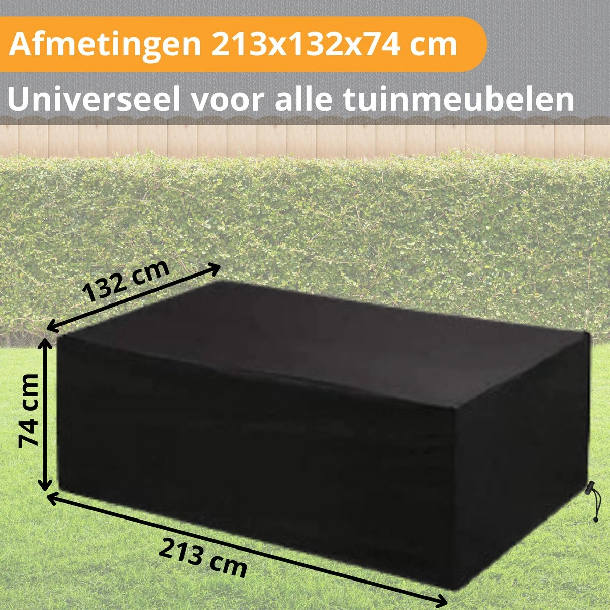 Beschermhoes Tuinmeubelen - Tuintafel - Loungeset - Tuinset - 213x132x74 Cm 2 Beschermhoes Tuinmeubelen - Tuintafel - Loungeset - Tuinset - 213x132x74 Cm - Afbeelding 2