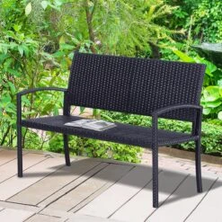 Outsunny Polyrotan Tuinbank 2-zits Parkbank Bank Staal Zwart 867-022 19 Outsunny Polyrotan Tuinbank 2-zits Parkbank Bank Staal Zwart 867-022 -Fijne Tuinmeubelwinkel 1200x1200 206