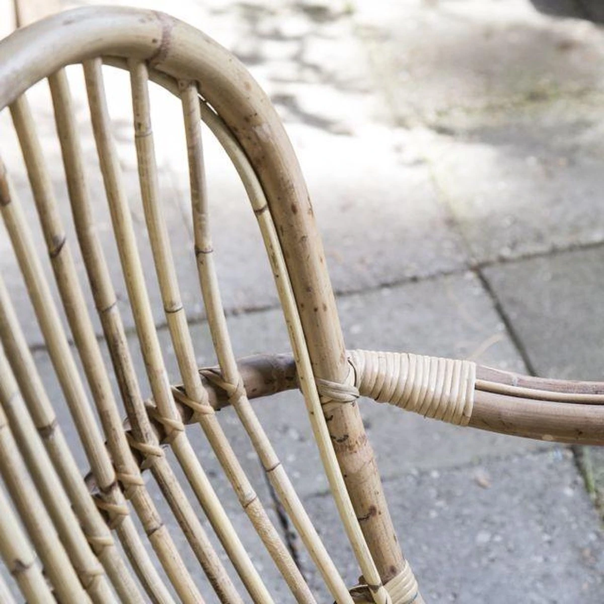 Rotan Stoel Bari Naturel 2 Rotan Stoel Bari Naturel - Afbeelding 2