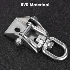 Luxe Ophangsysteem - 180° Schommelen, 360° Roteerbaar - Plafondhaak - Ophanghaak - Hangstoel Buiten - Hangstoel Binnen – Schommelstoel - Schommel - Bokszakken - RVS - Nederlandse Handleiding - -Fijne Tuinmeubelwinkel 1200x1200 228