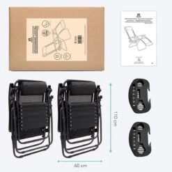 LifeGoods Opvouwbare Tuinstoelen - Verstelbaar Zonnescherm - 2 Stuks - 30°-90° Verstelbaar - Metaal - Zwart 21 LifeGoods Opvouwbare Tuinstoelen - Verstelbaar Zonnescherm - 2 Stuks - 30°-90° Verstelbaar - Metaal - Zwart -Fijne Tuinmeubelwinkel 1200x1200 274